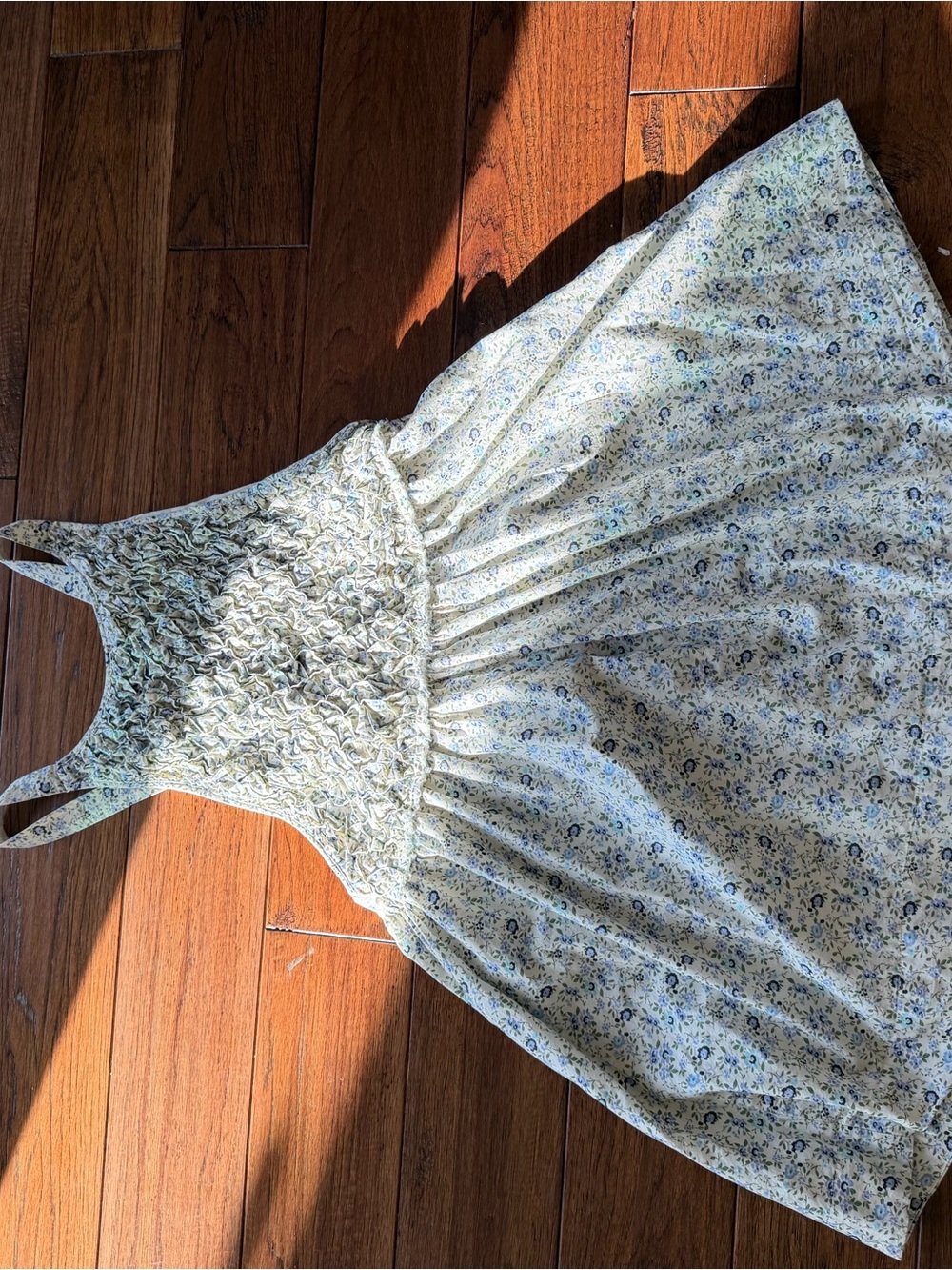 Free People White Floral Backless Scoop Mini Dress size XS Summer Sundress - Picture 4 of 6